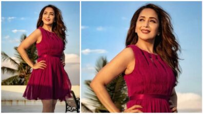 Madhuri Dixit Took Internet On Fire By Posting Her Short Dress Pics, Her Fans Went Gaga Over The Beautiful Photo