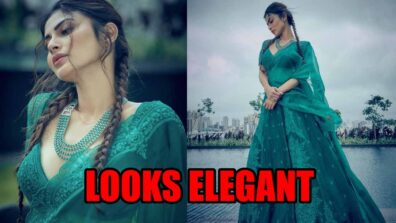 Mouni Roy looks elegant in emerald green lehenga, fans can’t stop drooling