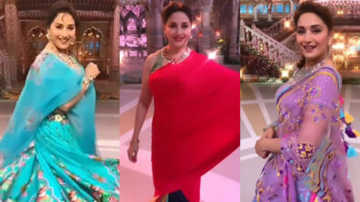 Mujh Ko Rang De: Madhuri Dixit does a romantic spin dance in floral embellished lehenga, fans go ‘dhak dhak’