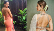 Nora Fatehi and Kriti Sanon raise the temperature with their sensuous backless saree designs, fans sweat