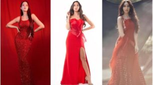 Nora Fatehi’s Love For Majestic Red Look Never Gets Old: Pictures Here