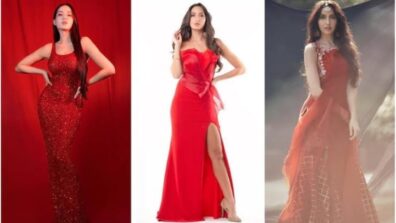 Nora Fatehi’s Love For Majestic Red Look Never Gets Old: Pictures Here