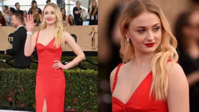 Pretty In Red: Sophie Turner Looks Like A Bombshell In Her Reddish Dress, View Pics