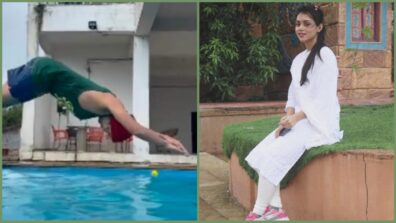 RadhaKrishn fame Sumedh Mudgalkar takes a dip in swimming pool, Mallika Singh says ‘Chalo ab Laut chale…wo din bahut acche the’