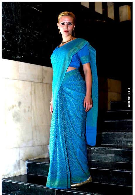 Scarlett Johansson Looks Aesthetically Beautiful In Her Desi Saree Look, Check Out Asap - 0