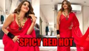 Spicy Red Hot: Monalisa’s hot deep-neck saree look will make you fall in love with her