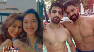 Squad Goals: Sriti Jha gets an adorable kiss on her cheeks from Maanvi Gagroo,Arjit Taneja ,shirtless desi b,oys moment with Shabbir Ahluwalia