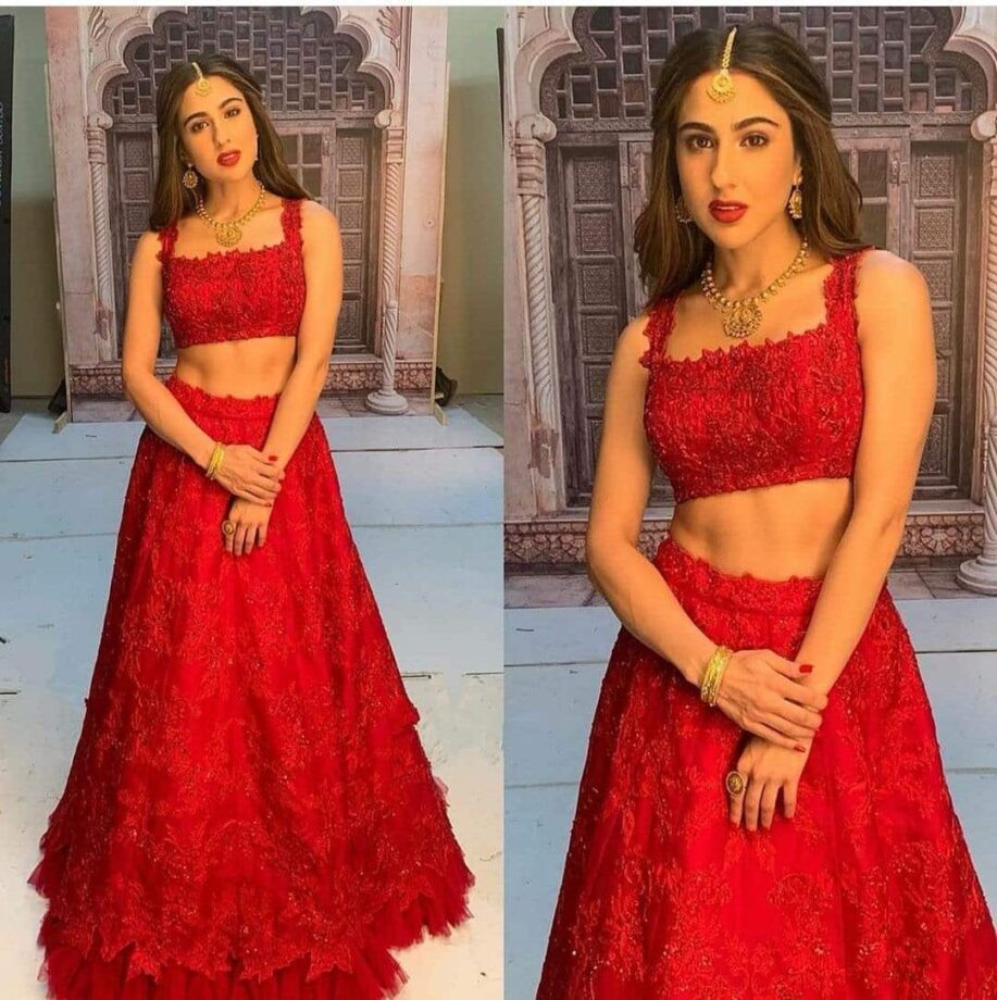 Stars in Lehenga: Sara Ali Khan & Tara Sutaria sparkle in their stylish look in traditional outfits, view pics - 0