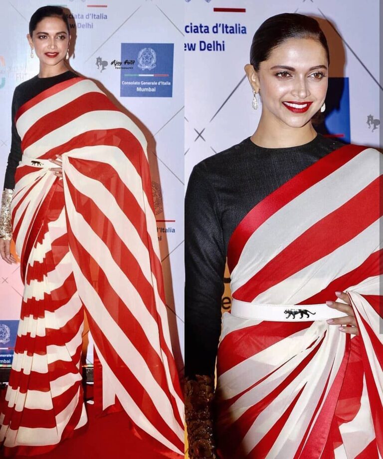 Striped Vs Pastel: Which Saree Look Of Deepika Padukone Has Your Heart? - 0