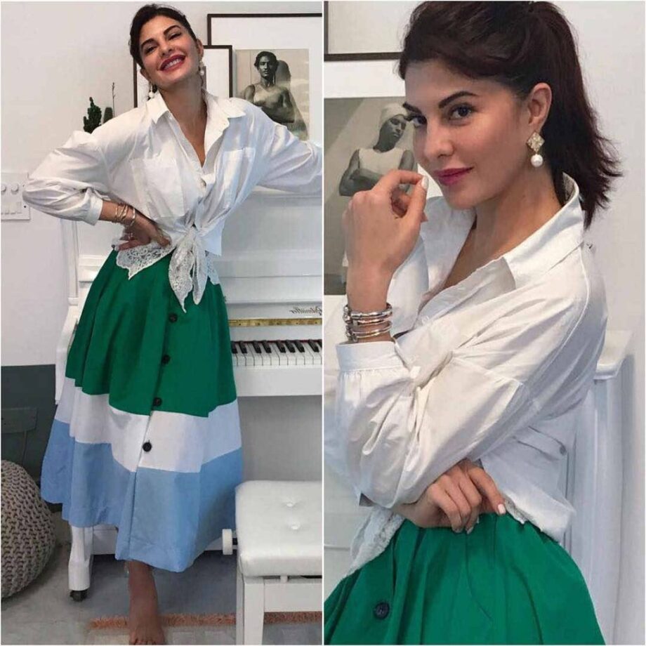 Take Cues From Bollywood Diva Jacqueline Fernandez To Pull Off Skirts With Great Ease - 2