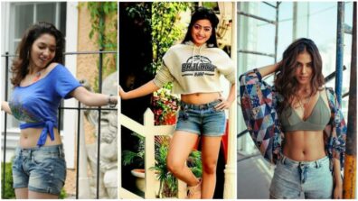 Tamannaah Bhatia, Rashmika Mandanna and Malavika Mohanan flaunt their curvaceous midriffs like ‘boss babes’ in crop tops and denim shorts, learn the fashion hack