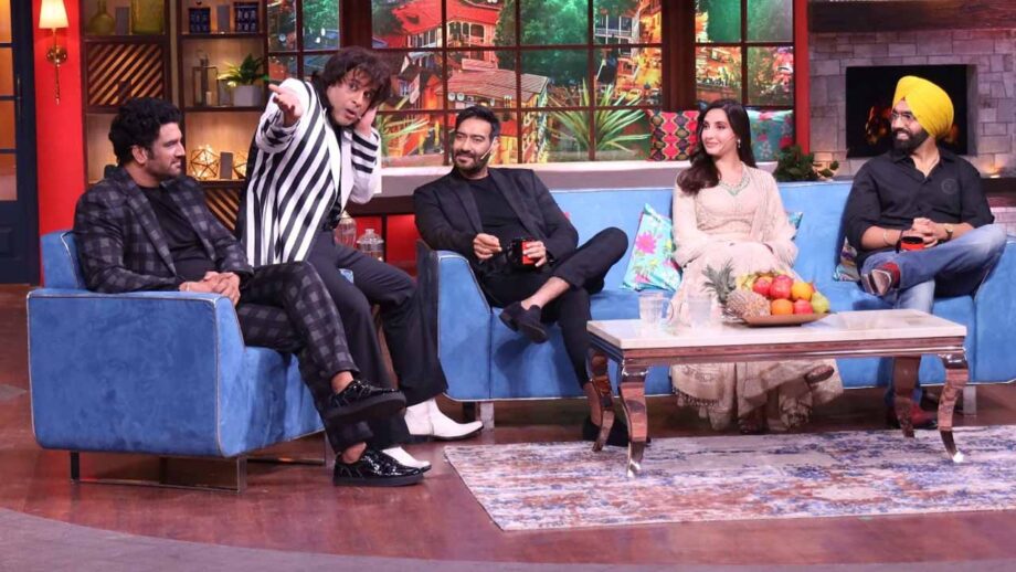 TKKS: Bhuj star cast have fun on the sets of The Kapil Sharma Show; Ajay Devgn shows his witty side 453224