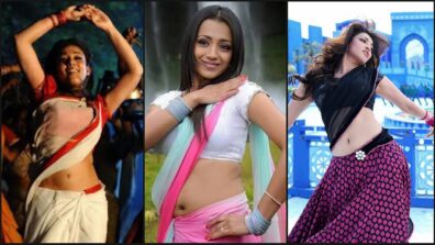 Viral Photos: Trisha Krishnan, Nayanthara and Kajal Aggarwal’s hottest midriff flaunting moments in embellished sarees that went viral