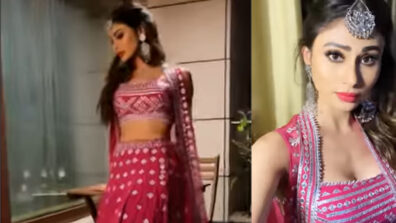 Watch Now: Mouni Roy does a romantic spin dance in pink embellished lehenga on Janmashtami, fans can’t stop admiring her natural beauty