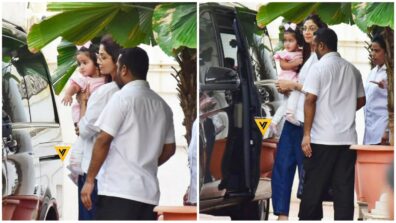 Watch Now: Shilpa Shetty makes first appearance with baby daughter after Raj Kundra’s arrest, see viral footage