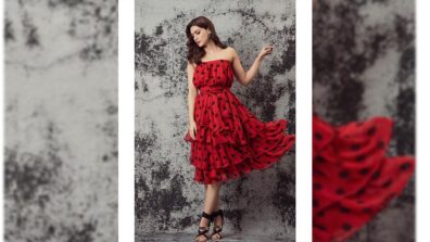 What A Beautiful Muse: Kriti Sanon looks resplendent in red off-shoulder polka outfit, get ready to fall in love