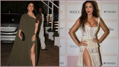 When Kareena Kapoor’s thigh-high slit dress left netizens in the split; Malaika Arora advises her to burn these clothes