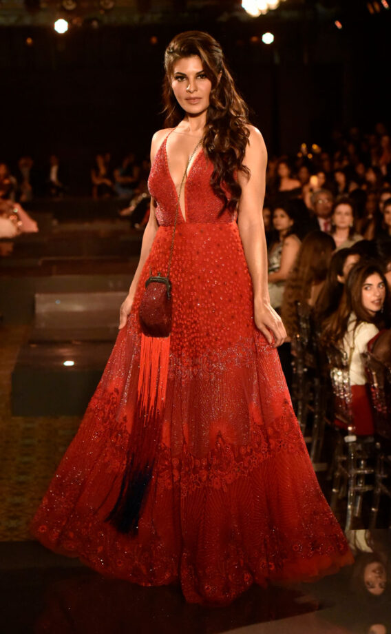 Wow! Check Out Pics Of Jacqueline Fernandez’s Stunning Fairyflow Dress At The Launch Party Of A Designer - 1