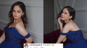 Your house your couch: Taarak babe Palak Sindhwani looks like a hot bombshell in blue off-shoulder outfit, Priya Ahuja wants to know her location