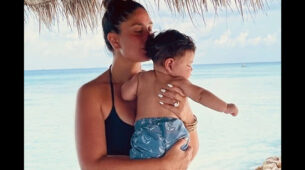 Yummy Mummy: Kareena Kapoor turns back the clock with her super hot black bikini look, fans go aww seeing Jeh in her arms