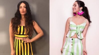 From Kareena Kapoor Khan To Shraddha Kapoor: B’Town Divas Who Sported The Co-Ord Striped Outfits