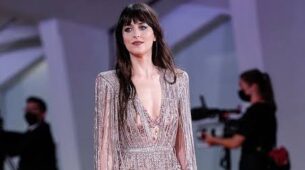 50 Shades Of Grey Fame Dakota Johnson Looks Sultry In Tasseled Gown At The Venice Film Festival; See Pics