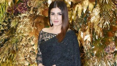 Vision To Behold! Raveena Tandon Dazzled In A Black Saree; See Pics Here