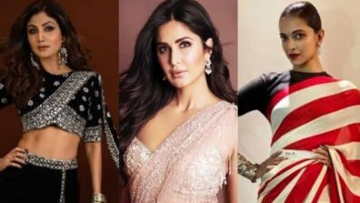 From Shilpa Shetty, Katrina Kaif, And Deepika Padukone: Bollywood Celebs Who Wore The Most Beautiful Sarees That Came With A Whopping Price Tag