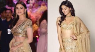 Glistening Like A Golden Goddess: Alia Bhatt Vs Ananya Panday: Which Diva’s Regal Sparkling Lehenga Is Your Pick? Vote Here
