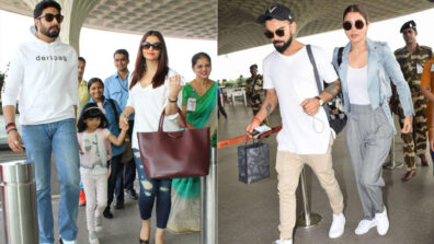 Airport Swag: Abhishek Bachchan-Aishwara Rai Vs Virat Kohli-Anushka Sharma: Which celebrity pair slays the twinning vogue game better? (Fan Battle)