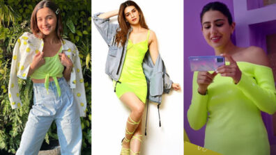 Alia Bhatt, Kriti Sanon and Sara Ali Khan’s eternal love story and bonding with neon green outfits