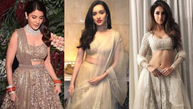 All set to stab hearts of guests with your vogue at weddings? Get the desi traditional ethnic lehenga choli style on point like Anushka Sharma, Shraddha Kapoor and Disha Patani