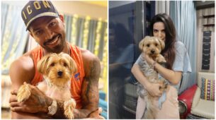 Aww so so cute! My heart is just melting by seeing Natasha and Hardik’s hairy fairy furball, glimpses here