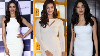 B-Town Curvaceous Beauties: Deepika Padukone, Alia Bhatt and Janhvi Kapoor’s hottest display of hourglass figures in white midi bodycon dresses