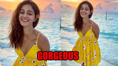 Beach Babe: Ananya Panday looks gorgeous in yellow midi dress, fans love it