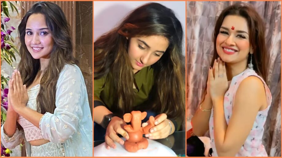 Bola Ganpati Bappa Maurya: Ashi Singh, Ashnoor Kaur, and Avneet Kaur look gorgeous in traditional ethnic wears during Ganesh Chaturthi celebrations, fans can't stop drooling 467159