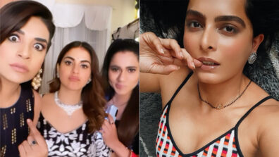 Dekho Magar Pyaar Se: Shraddha Arya and her girl gang desire for romantic flowers from your end, Ruhi Chaturvedi gives a bold expression in a hot outfit