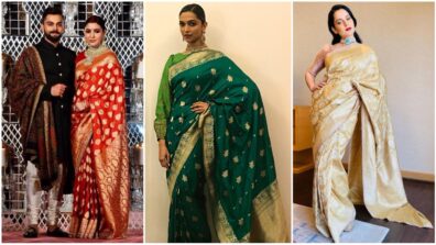 Elegance In Saree! From Anushka Sharma To Kangana Ranaut: Bollywood Beauties Who Opted For Banarasi Saree And Stole Our Hearts