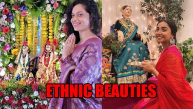Ethnic beauties Ankita Lokhande and Prajakta Koli welcome Gauri during Ganesh Chaturthi