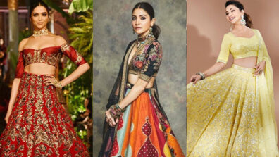 Fashion Ka Hai Yeh Jalwa: Deepika Padukone, Anushka Sharma and Madhuri Dixit’s resplendent Indo-Western long gherao lehenga avatars that you will love