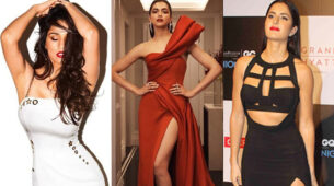 Flaunt your hot pair of legs in sensuous thigh-high slit gowns like Disha Patani, Deepika Padukone and Katrina Kaif to set a vogue statement