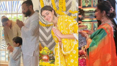 From Kareena Kapoor to Ananya Panday and Madhuri Dixit: Here’s a quick look at how B-Town beauties started their Ganpati celebration this year