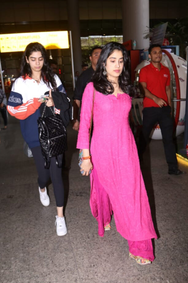 From Pink Chikankari To Fringe Set: 5 Kurta Palazzo Sets By Janhvi Kapoor That You Can Easily Recreate - 2