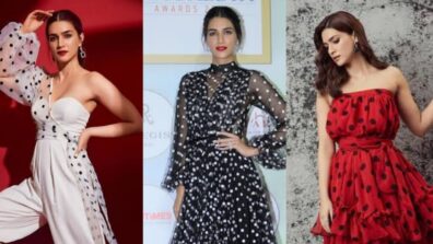 Go Polka With Kriti Sanon: Jumpsuit Vs Gown Vs Strapless Dress: Which One Has Your Attention? Vote Here