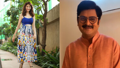 Gori Bhabhi Ji Swag: Saumya Tandon is blushing and dazzling in blue striped outfit, Rohitashv Gour says ‘Jeena issi ka naam hai’