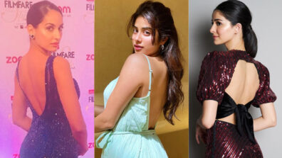 Haye Garmi: Nora Fatehi, Janhvi Kapoor and Ananya Panday flaunt their sensuous collar bones in hot backless designs, check ASAP