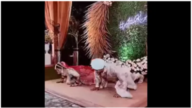 Hilarious Couple Goals: A Bride & A Groom Do Push-Ups Together At Their Wedding, Watch The Viral Video