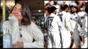 How Adorable: Anushka Sharma celebrates Virat Kohli and Indian team’s 4th Test win, fans in awe of her cuteness