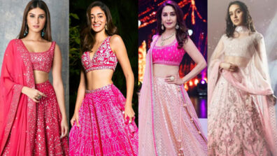 In love with pink festival special lehenga avatars? Tara Sutaria, Ananya Panday, Madhuri Dixit and Shraddha Kapoor are the ‘vogue Goddesses’ you need to follow