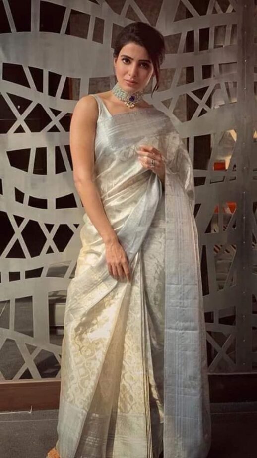 In The World Full Of Glam And Glitz, Samantha Akkineni Donned Various Beautiful Sarees And Slayed Every Look, Click To See Pics - 1